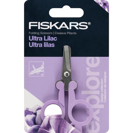 Michaels, Fiskars® 4" Ultra Lilac Folding Scissors – Category: Sewing Scissors